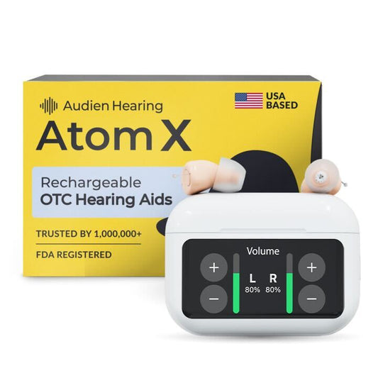 Audien Atom X OTC Hearing Aids - Manufacture Warranty